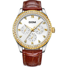 Load image into Gallery viewer, DOM Watches Men Waterproof Stainless Steel Business Luxury Diamond Wrist Watches Sport Quartz Clock Watches Montre Homme