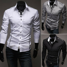 Load image into Gallery viewer, Mens Formal Shirt Long Sleeve Dress Designer Business Luxury Shirts Regular Fit