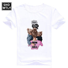 Load image into Gallery viewer, Showtly Super mama mother's love New T Shirt Female oversized Women T-shirt Korean Fashion Clothing Streetwear Vogue T-shirts