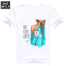 Load image into Gallery viewer, Showtly Super mama mother's love New T Shirt Female oversized Women T-shirt Korean Fashion Clothing Streetwear Vogue T-shirts
