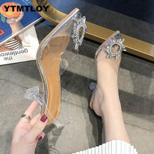Load image into Gallery viewer, Luxury Women Pumps 2019 Transparent High Heels Sexy Pointed Toe Slip-on Wedding Party Brand Fashion Shoes For Lady PVC