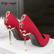 Load image into Gallery viewer, Ladies High Heels Women Shoes Pumps High Heel Stiletto Sexy Wedding Shoes Woman 2020 Pumps Black Red tacones mujer