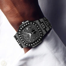 Load image into Gallery viewer, Patek New Luxury Brand Watch Mens Quartz Fashion Wrist Watches Black Diamond Man Baugette Dimaond Wristwatch Male Quartz Clock