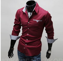 Load image into Gallery viewer, Mens Formal Shirt Long Sleeve Dress Designer Business Luxury Shirts Regular Fit
