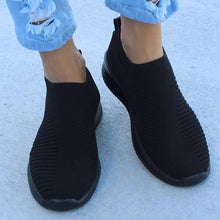 Load image into Gallery viewer, Women Shoes Plus Size 43 Women Vulcanize Shoes Fashion Slip On Sock Shoes Female Mesh White Sneakers Flat Casual Tenis Feminino