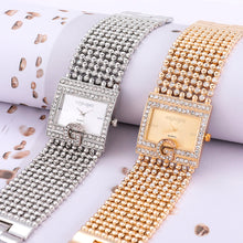 Load image into Gallery viewer, 2019 Watches Brand Luxury Casual Women Round Full Diamond Bracelet Watch Analog Quartz Movement Wrist Watch dropshipping