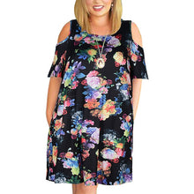 Load image into Gallery viewer, Big size 9XL Woman Summer dress Loose sexy solid plus size dresses off the shoulder women clothing 9XL party dress vestidos
