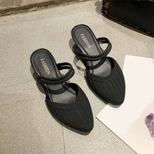 Load image into Gallery viewer, Women Spring Wedges Flat Shoes Ladies Pointy Toe Anti Skid Sandals Female Pleated Slingbacks Ankle Wrap Platform Casual Shoes
