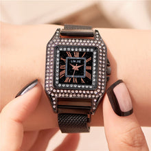 Load image into Gallery viewer, Woman Watch Square Luxury Diamond Quartz Wristwatch Women Watches Casual Magnetic Wrist Watch Women Elegant Ladies Female Clock