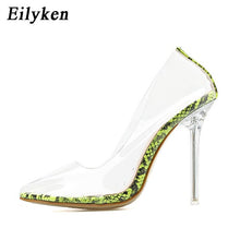 Load image into Gallery viewer, Eilyken Clear PVC Transparent Pumps Sandals Perspex Heel Stilettos High Heels Point Toes Womens Party Shoes Nightclub Pump 35-42