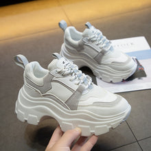 Load image into Gallery viewer, Women Chunky Sneakers Vulcanize Shoes Korean Fashion New Female Black White Platform Thick Sole Running Casual Shoe Woman 7cm