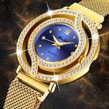 Load image into Gallery viewer, MISSFOX Magnetic Watch Women Luxury Brand Waterproof Diamond Women Watches Hollow Blue Quartz Elegant Gold Ladies Wrist Watch