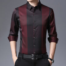 Load image into Gallery viewer, MIACAWOR New 2020 Brand Dress Shirt Men Spring Long Sleeve Plaid Shirts Slim Fit Camisa Masculina Casual Men Shirts C576