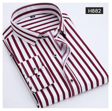 Load image into Gallery viewer, 2020 New Men Shirt Spring Long Sleeve Plaid Print High Quality Social Dress Causal Shirt Men Brand Clothing Camisa DS-110