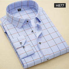 Load image into Gallery viewer, 2020 New Men Shirt Spring Long Sleeve Plaid Print High Quality Social Dress Causal Shirt Men Brand Clothing Camisa DS-110