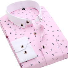 Load image into Gallery viewer, 2020 New Men Shirt Spring Long Sleeve Plaid Print High Quality Social Dress Causal Shirt Men Brand Clothing Camisa DS-110