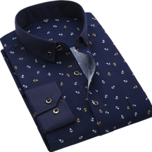 Load image into Gallery viewer, 2020 New Men Shirt Spring Long Sleeve Plaid Print High Quality Social Dress Causal Shirt Men Brand Clothing Camisa DS-110