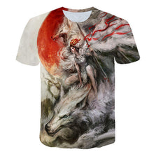 Load image into Gallery viewer, Men's New Summer Personalized O-neck T-Shirt Wolf Print T-Shirt 3D Men's T-Shirt Novelty Animal Tops T-Shirt Men's Short Sleeves