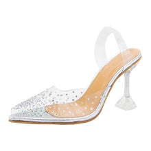Load image into Gallery viewer, Luxury Women Pumps 2019 Transparent High Heels Sexy Pointed Toe Slip-on Wedding Party Brand Fashion Shoes For Lady PVC