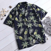 Load image into Gallery viewer, 2019 Eye-Catching Shirts Hawaiian Mens Shirts Dress Short Sleeve Lapel Collar Floral Beach Vacation Clothing Summer 4XL Tropical
