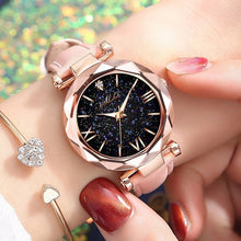 Load image into Gallery viewer, Top Brand watch Unisex Stars Little Point Frosted Belt Watch Dotted With Roman Scale Watch relogio feminino @5