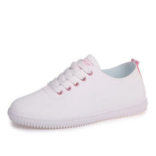 Load image into Gallery viewer, TAOFFEN Women Sneakers White Vulcanized Shoes Lace Up Round Toe Casual Women Shoes Fashion Women Shoes Footwear Size 35-40