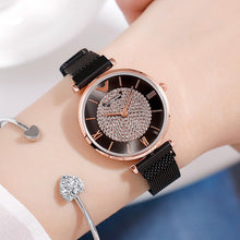 Load image into Gallery viewer, Ladies Watch 2019 Top Brand Women Rose Gold Wrist Watches For Women relogio feminino Luxury Diamond Magnetic Mesh Quartz Clock