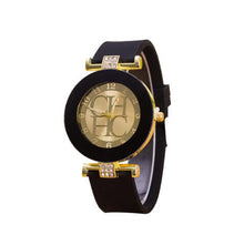 Load image into Gallery viewer, 2018 Hot sale Fashion Black Geneva Casual CHHC Quartz Women watches Crystal Silicone Watches Relogio Feminino men's Wrist Watch