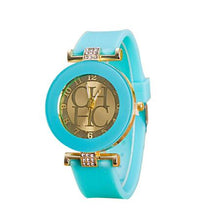 Load image into Gallery viewer, 2018 Hot sale Fashion Black Geneva Casual CHHC Quartz Women watches Crystal Silicone Watches Relogio Feminino men's Wrist Watch