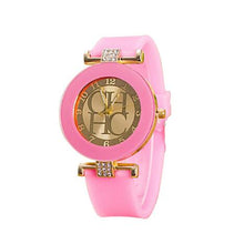 Load image into Gallery viewer, 2018 Hot sale Fashion Black Geneva Casual CHHC Quartz Women watches Crystal Silicone Watches Relogio Feminino men's Wrist Watch