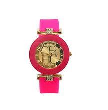 Load image into Gallery viewer, 2018 Hot sale Fashion Black Geneva Casual CHHC Quartz Women watches Crystal Silicone Watches Relogio Feminino men's Wrist Watch