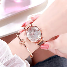 Load image into Gallery viewer, Tephea Top Brand Luxury Watches Women Alloy Analog Quartz Red Ladies Wrist Watch Rhinestone Leather Strap Purple Relogio 2019