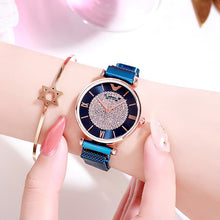 Load image into Gallery viewer, Tephea Top Brand Luxury Watches Women Alloy Analog Quartz Red Ladies Wrist Watch Rhinestone Leather Strap Purple Relogio 2019