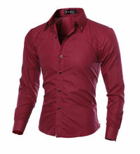 Load image into Gallery viewer, Men's Luxury Casual Formal Shirt Long Sleeve Slim Fit Business Dress Shirts Men's Tops
