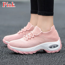 Load image into Gallery viewer, NAUSK Platform Sneakers Shoes Breathable Casual Shoes Woman Fashion Height Increasing Ladies Shoes Plus Size 36-42 2020