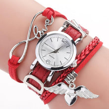 Load image into Gallery viewer, Duoya Brand Watches For Women Luxury Silver Heart Pendant Leather Belt Quartz Clock Ladies Wrist Watch 2019 Zegarek Damski