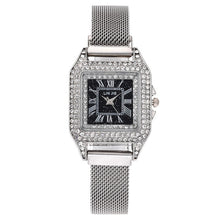 Load image into Gallery viewer, Woman Watch Square Luxury Diamond Quartz Wristwatch Women Watches Casual Magnetic Wrist Watch Women Elegant Ladies Female Clock