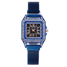 Load image into Gallery viewer, Woman Watch Square Luxury Diamond Quartz Wristwatch Women Watches Casual Magnetic Wrist Watch Women Elegant Ladies Female Clock