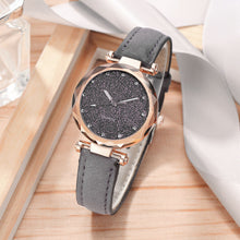 Load image into Gallery viewer, Casual Women Romantic Starry Sky Wrist Watch bracelet Leather Rhinestone Designer Ladies Clock Simple Dress Gfit Montre Femme