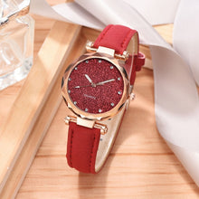 Load image into Gallery viewer, Casual Women Romantic Starry Sky Wrist Watch bracelet Leather Rhinestone Designer Ladies Clock Simple Dress Gfit Montre Femme