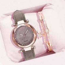 Load image into Gallery viewer, Casual Women Romantic Starry Sky Wrist Watch bracelet Leather Rhinestone Designer Ladies Clock Simple Dress Gfit Montre Femme