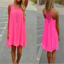 Load image into Gallery viewer, Women Beach Dress Fluorescence Female Summer Dress Chiffon Voile Women Casual Dress 2020 Summer Style Women Clothing Plus Size
