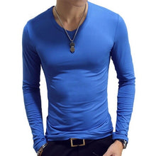 Load image into Gallery viewer, 2020 Spring Autumn Men T-Shirts Long Sleeve O-Neck Casual Fitness Jogging Solid Fashion Tee Basic Running Homme Top Clothing