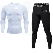 Load image into Gallery viewer, Rexchi 2 pçs/set treino masculino ginásio de fitness compressão esportes terno roupas correndo jogging esporte wear exercício wo