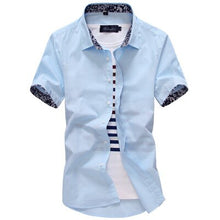 Load image into Gallery viewer, MarKyi 2020 summer short sleeve floral mens dress shirts plus size 5xl slim fit casual social shirt men good quality