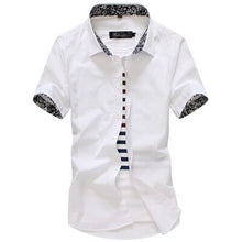 Load image into Gallery viewer, MarKyi 2020 summer short sleeve floral mens dress shirts plus size 5xl slim fit casual social shirt men good quality