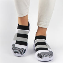 Load image into Gallery viewer, Women Sneaker Shoes Woman Striped Sock Sneakers Spring Slip On Knitted Vulcanized Shoes Causal Flat Zapatillas Mujer Deportiva