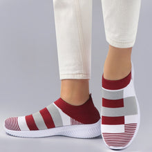 Load image into Gallery viewer, Women Sneaker Shoes Woman Striped Sock Sneakers Spring Slip On Knitted Vulcanized Shoes Causal Flat Zapatillas Mujer Deportiva