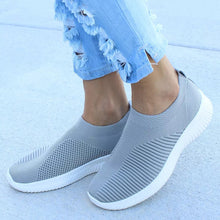 Load image into Gallery viewer, Women Sneaker Shoes Woman Striped Sock Sneakers Spring Slip On Knitted Vulcanized Shoes Causal Flat Zapatillas Mujer Deportiva