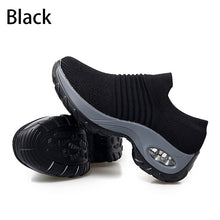 Load image into Gallery viewer, Women Walking Shoes Running Mesh Shoes Fashion Platform Slip-On Sneaker Air Cushion Gym Modern Dance Shoes Men